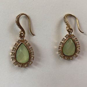 Seafoam Green and Gold Earrings